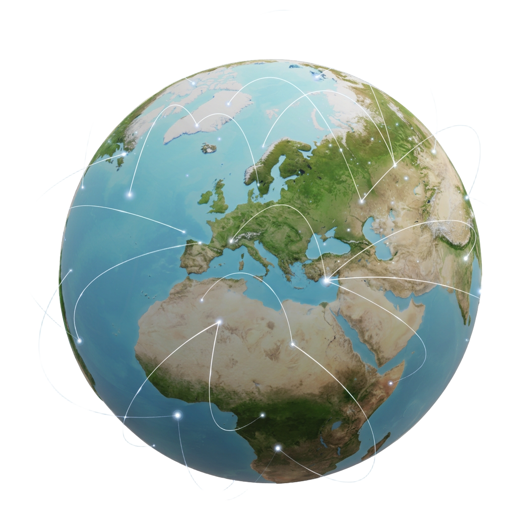 IDEAL360 vernetzter Commerce-Globus